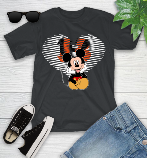 NFL Cincinnati Bengals The Heart Mickey Mouse Disney Football T Shirt_000 Youth T-Shirt