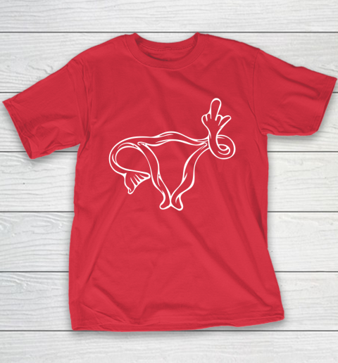 Middle Finger Uterus Youth T-Shirt 7