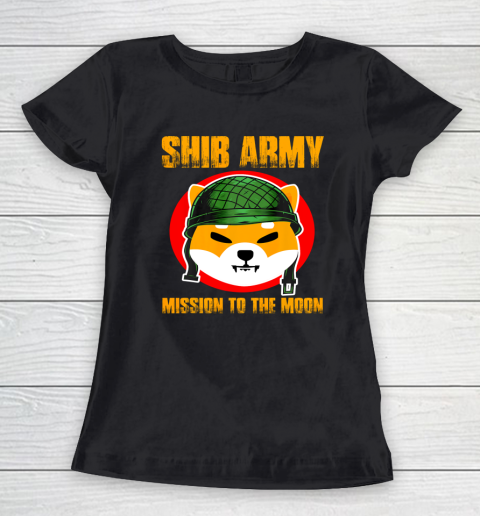 Shiba Army Shiba Inu Coin Crypto Token Cryptocurrency Wallet Women's T-Shirt
