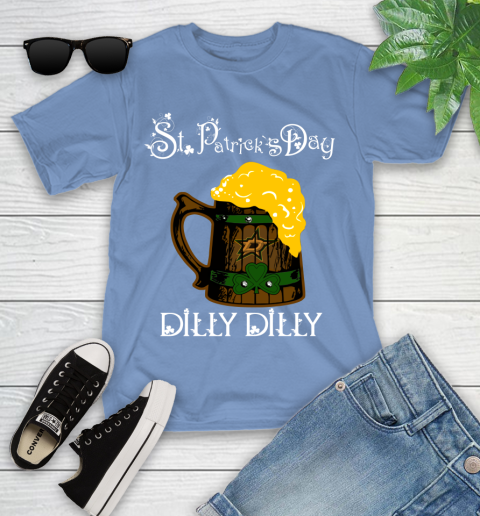 NHL Dallas Stars St Patrick's Day Dilly Dilly Beer Hockey Sports Youth T-Shirt 15