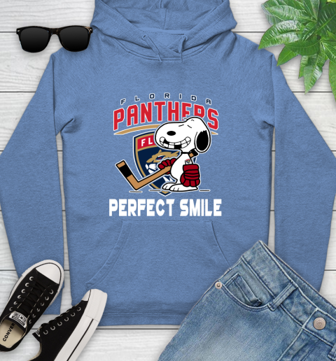 NHL Florida Panthers Snoopy Perfect Smile The Peanuts Movie Hockey T Shirt Youth Hoodie 13