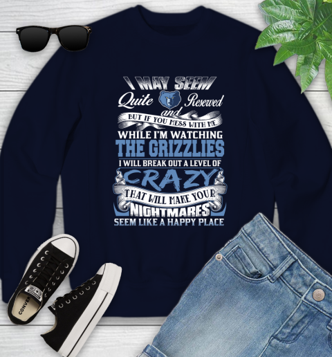 Memphis Grizzlies NBA Basketball Don't Mess With Me While I'm Watching My Team Youth Sweatshirt 2