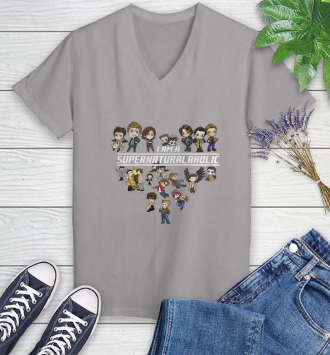 Iam_a_SupernaturalAHolic_Supernatural_A_Holic_Shirt Women's V-Neck T-Shirt 4