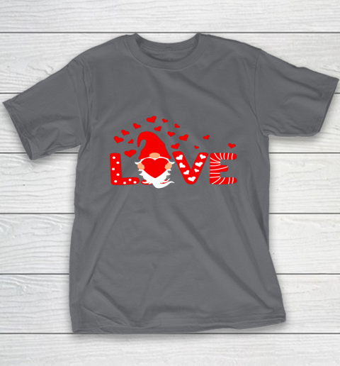 Valentine's Day LOVE Gnomies Holding Red Heart Valentine Youth T-Shirt 14