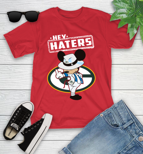 NFL Hey Haters Mickey Football Sports Green Bay Packers Youth T-Shirt 13