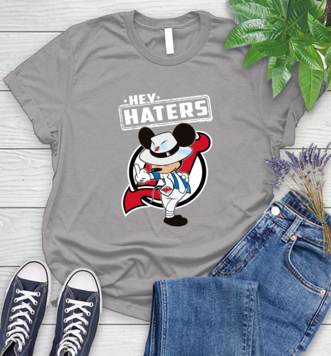 NHL Hey Haters Mickey Hockey Sports New Jersey Devils Women's T-Shirt 5