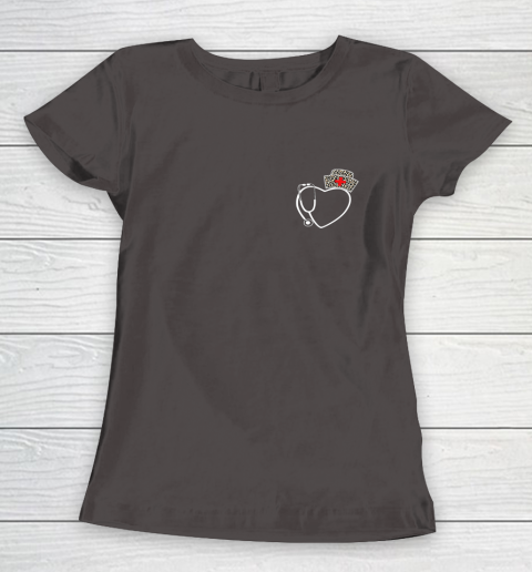 Heart Stethoscope Cute Love Nursing Gifts Valentine Day 2022 Women's T-Shirt 5
