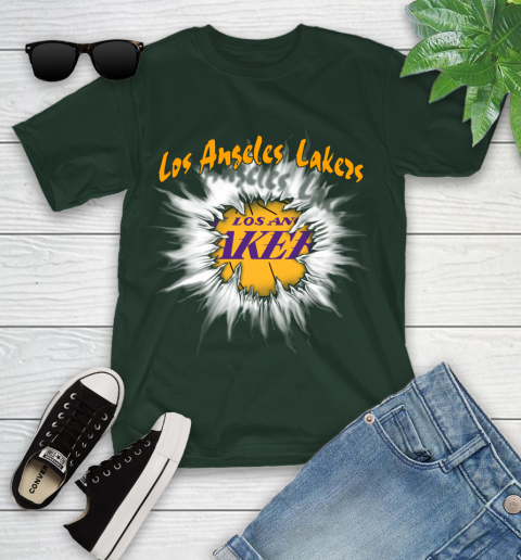 Los Angeles Lakers NBA Basketball Rip Sports Youth T-Shirt 5