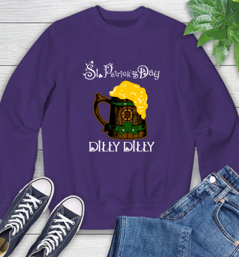 NHL Boston Bruins St Patrick's Day Dilly Dilly Beer Hockey Sports Sweatshirt 4