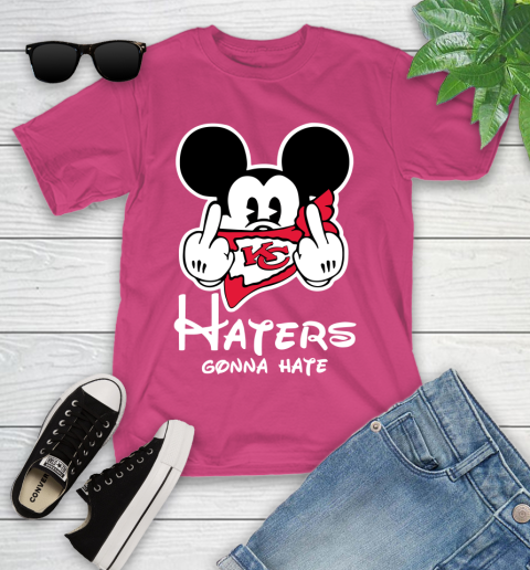 NFL Kansas City Chiefs Haters Gonna Hate Mickey Mouse Disney Football T Shirt_000 Youth T-Shirt 11