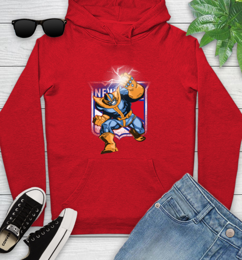 New York Rangers NHL Hockey Thanos Avengers Infinity War Marvel Youth Hoodie 12