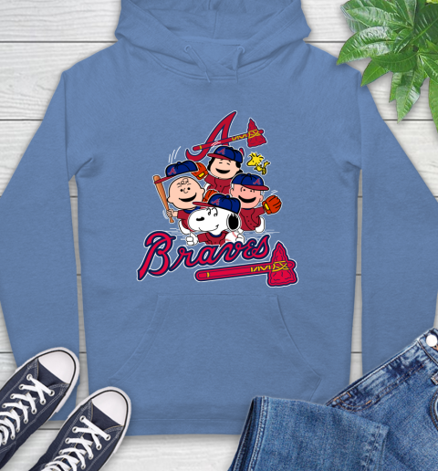 MLB Atlanta Braves Snoopy Charlie Brown Woodstock The Peanuts Movie Baseball T Shirt Hoodie 11