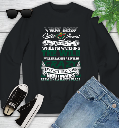 Minnesota Wild NHL Hockey Don't Mess With Me While I'm Watching My Team Youth Sweatshirt