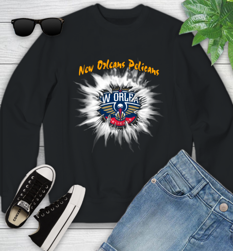 New Orleans Pelicans NBA Basketball Rip Sports Youth Sweatshirt