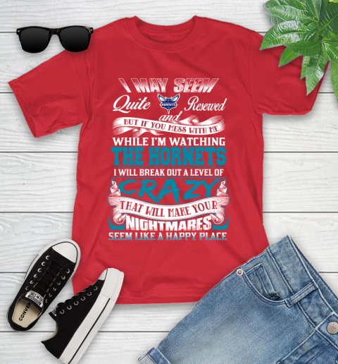 Charlotte Hornets NBA Basketball Don't Mess With Me While I'm Watching My Team Youth T-Shirt 13
