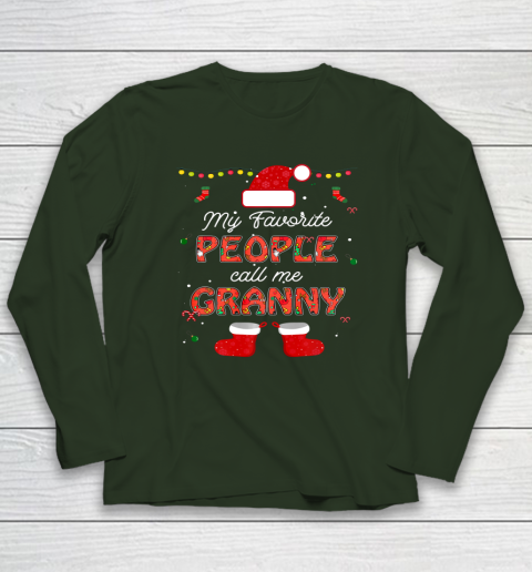 My Favorite People Call Me Granny Thanksgiving Christmas Long Sleeve T-Shirt 3