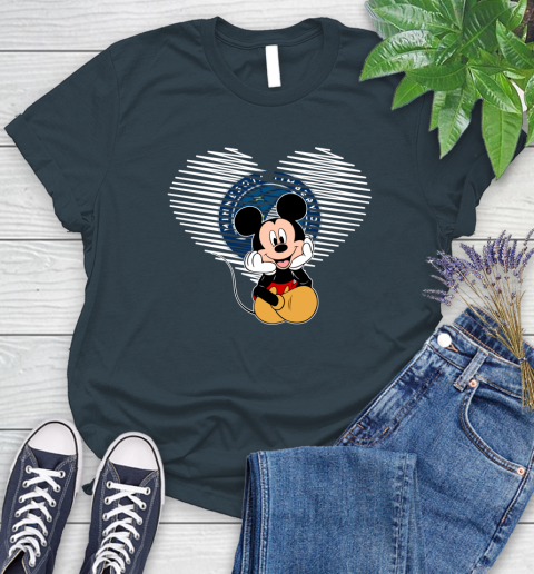 NBA Minnesota Timberwolves The Heart Mickey Mouse Disney Basketball Women's T-Shirt 11