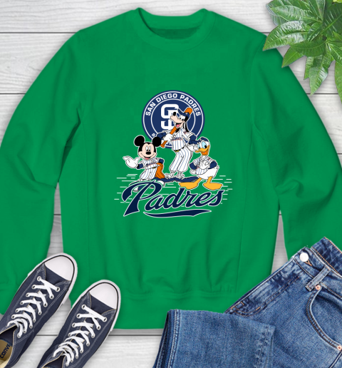 MLB San Diego Padres Mickey Mouse Donald Duck Goofy Baseball T Shirt Sweatshirt 7