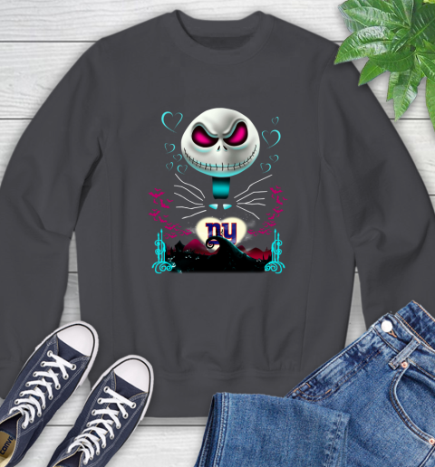 NFL New York Giants Jack Skellington Sally The Nightmare Before Christmas Football Sweatshirt 6
