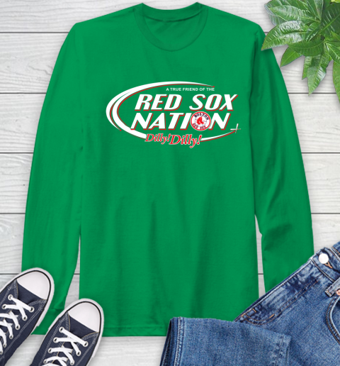 MLB A True Friend Of The Boston Red Sox Dilly Dilly Baseball Sports Long Sleeve T-Shirt 8
