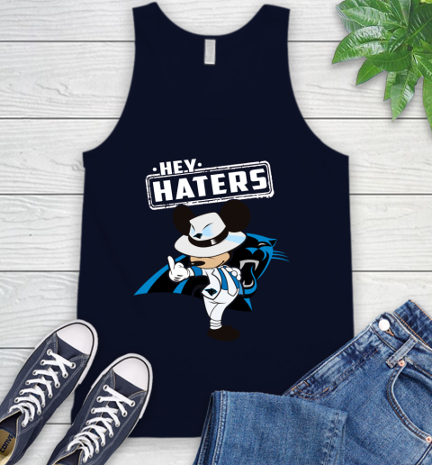 NFL Hey Haters Mickey Football Sports Carolina Panthers Tank Top 2
