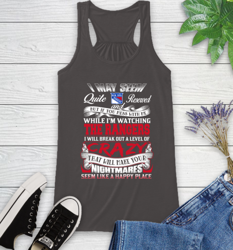 New York Rangers NHL Hockey Don't Mess With Me While I'm Watching My Team Racerback Tank 11