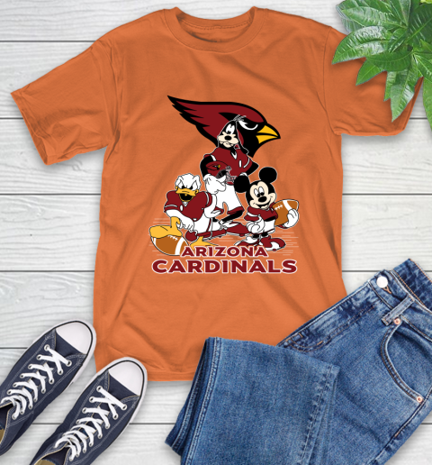 NFL Arizona Cardinals Mickey Mouse Donald Duck Goofy Football Shirt T-Shirt 4