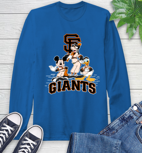 MLB San Francisco Giants Mickey Mouse Donald Duck Goofy Baseball T Shirt Long Sleeve T-Shirt 10