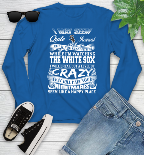 Chicago White MLB Baseball Don't Mess With Me While I'm Watching My Team Sox Youth Long Sleeve 10