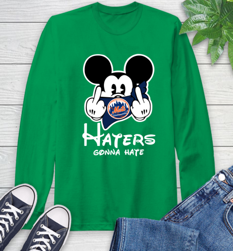 MLB New York Mets Haters Gonna Hate Mickey Mouse Disney Baseball T Shirt_000 Long Sleeve T-Shirt 8