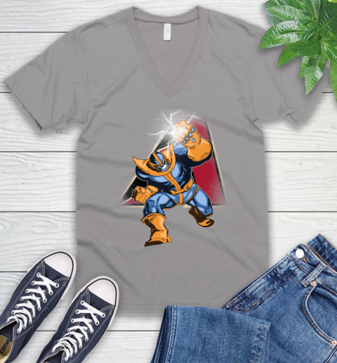 Arizona Diamondbacks MLB Baseball Thanos Avengers Infinity War Marvel V-Neck T-Shirt 3
