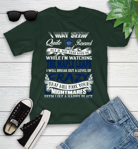 Toronto Maple Leafs NHL Hockey Don't Mess With Me While I'm Watching My Team Youth T-Shirt 5