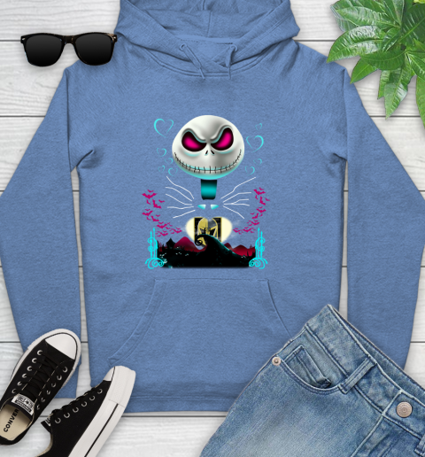 NHL Vegas Golden Knights Jack Skellington Sally The Nightmare Before Christmas Hockey Youth Hoodie 13