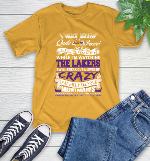 Los Angeles Lakers NBA Basketball Don't Mess With Me While I'm Watching My Team T-Shirt 3 Los Angeles Lakers NBA Basketball Don't Mess With Me While I'm Watching My Team T-Shirt - Image 3