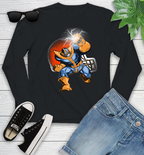 Cleveland Browns NFL Football Thanos Avengers Infinity War Marvel Youth Long Sleeve