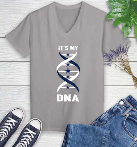 Dallas Cowboys NFL Football It's My DNA Sports Women's V-Neck T-Shirt 4