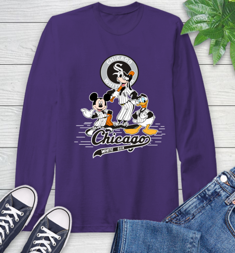 MLB Chicago White Sox Mickey Mouse Donald Duck Goofy Baseball T Shirt Long Sleeve T-Shirt 5