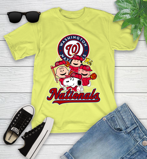 MLB Washington Nationals Snoopy Charlie Brown Woodstock The Peanuts Movie Baseball T Shirt_000 Youth T-Shirt 10