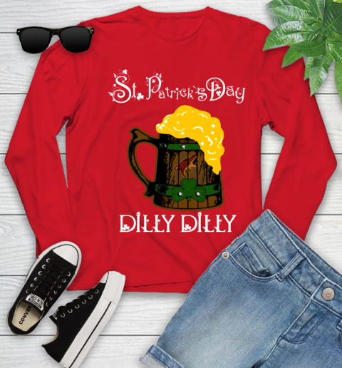 NHL Arizona Coyotes St Patrick's Day Dilly Dilly Beer Hockey Sports Youth Long Sleeve 11