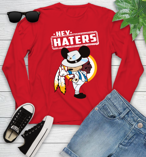 NFL Hey Haters Mickey Football Sports Washington Redskins Youth Long Sleeve 11