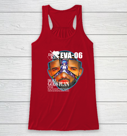 Drake Evangelion Shirt Drake Eva 06 Drake Gods Plan Racerback Tank 3