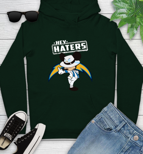 NFL Hey Haters Mickey Football Sports Los Angeles Chargers Youth Hoodie 14