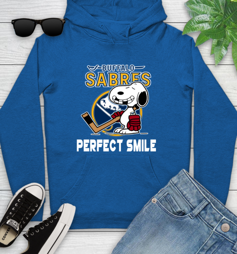 NHL Buffalo Sabres Snoopy Perfect Smile The Peanuts Movie Hockey T Shirt Youth Hoodie 11