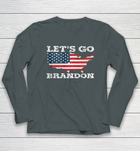 Let's Go Brandon Joe Biden Chant Impeach Biden USA Flag FJB Long Sleeve T-Shirt 4