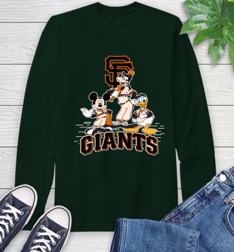 MLB San Francisco Giants Mickey Mouse Donald Duck Goofy Baseball T Shirt Long Sleeve T-Shirt 7