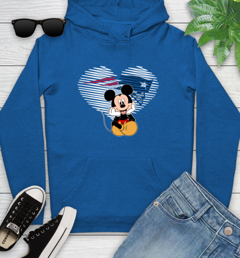 NFL New England Patriots The Heart Mickey Mouse Disney Football T Shirt_000 Youth Hoodie 11