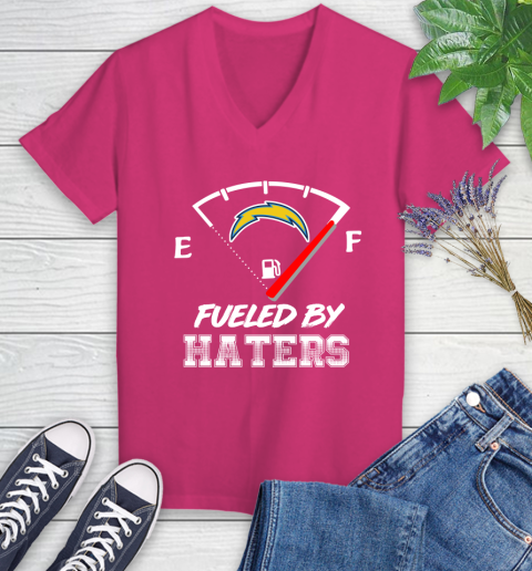 San Diego Chargers NFL Football Fueled By Haters Sports Women's V-Neck T-Shirt 9