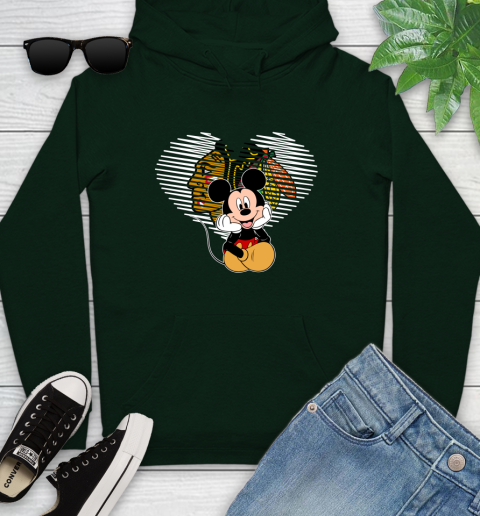 NHL Chicago Blackhawks Carolina Hurricanes The Heart Mickey Mouse Disney Hockey Youth Hoodie 14