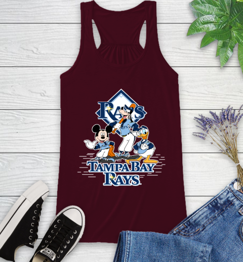 MLB Tampa Bay Rays Mickey Mouse Donald Duck Goofy Baseball T Shirt Racerback Tank 2
