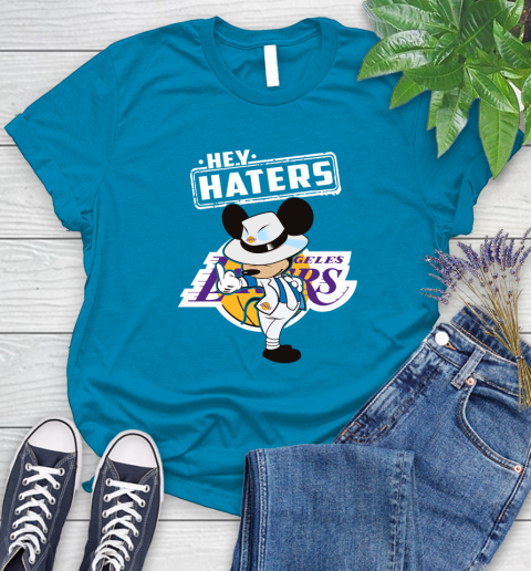 NBA Hey Haters Mickey Basketball Sports Los Angeles Lakers Women's T-Shirt 10